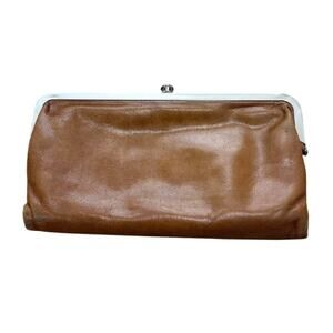 Hobo International Lauren Clutch Wallet Brown Leather